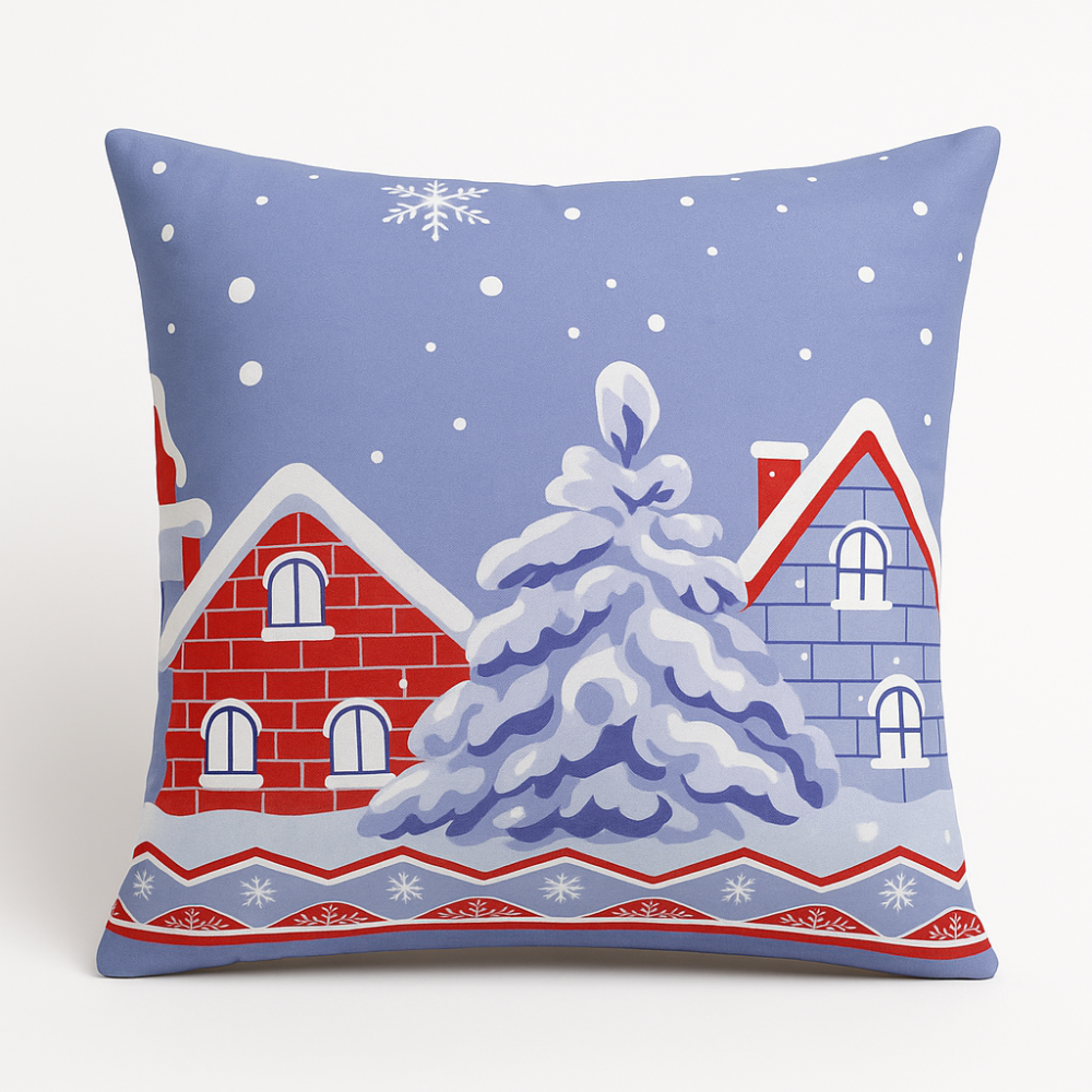 Decorative pillowcase SoundSleep Winter The warmth of winter dreams 50x50 cm calico blue (2800004904599)