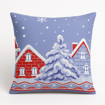 Decorative pillowcase SoundSleep Winter The warmth of winter dreams 45x45 cm calico blue (2800004904582)