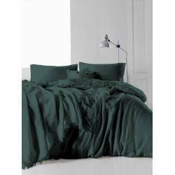 Комплект постельного белья SoundSleep Muslin Dark Green евро (93197670)