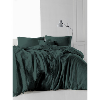 Bed Linen Set SoundSleep Muslin Dark Green Euro (93197670)