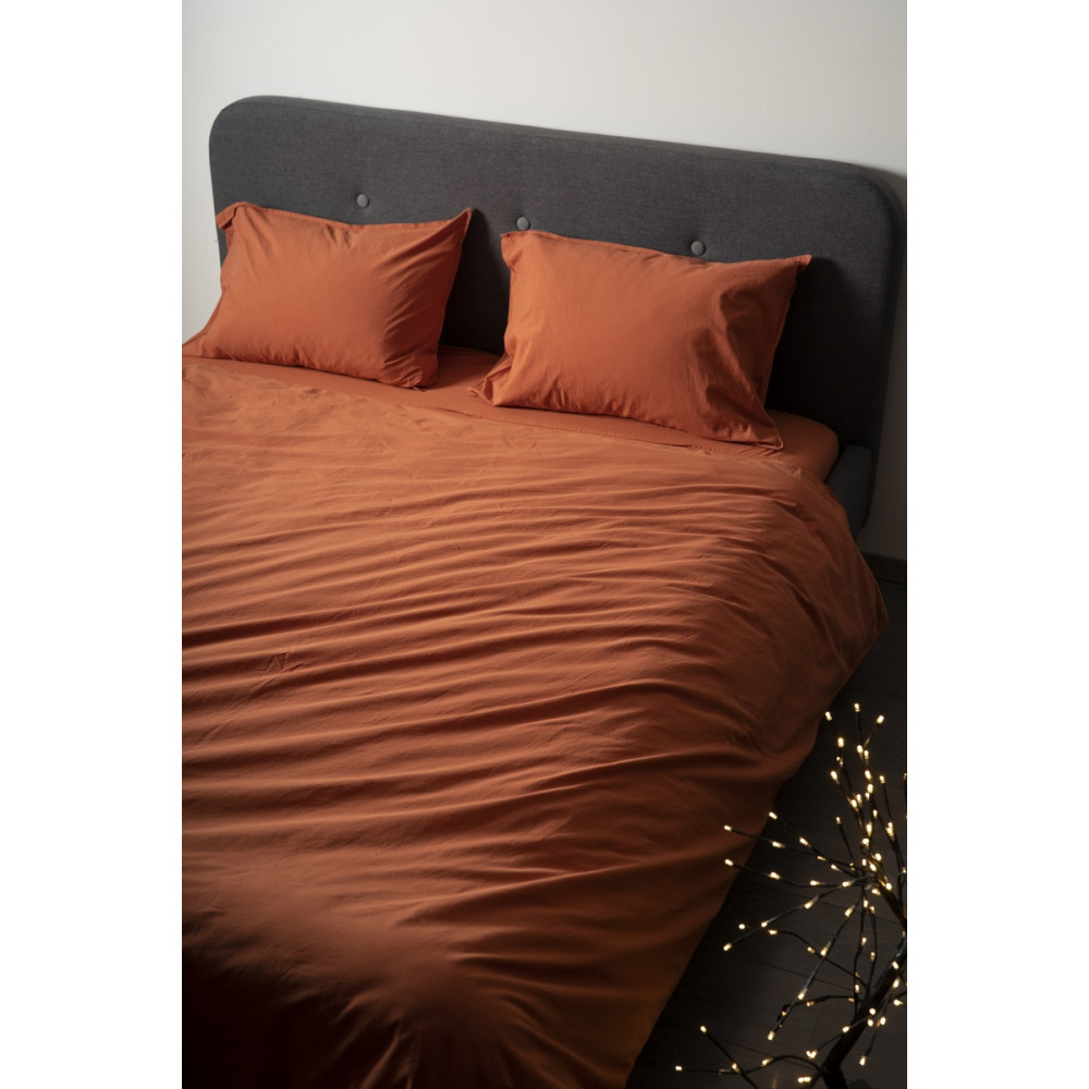 Комплект постельного белья SoundSleep Stonewash orange кирпичный семейный