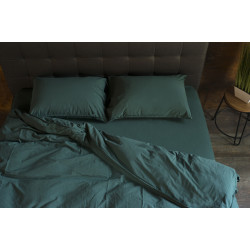 Комплект постільної білизни SoundSleep Stonewash Adriatic dark green євро зелений (92670563)