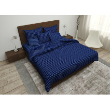 Комплект постельного белья Squares SoundSleep бязь синий двуспальный