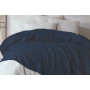 Set of cotton bedspread with pillowcases SoundSleep Damask dark blue
