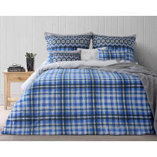 Bed linen set Fauna SoundSleep flannel blue single