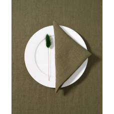 Linen napkin Linen Style SoundSleep olive 25x25 cm 