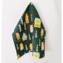 Kitchen towel SoundSleep Happy holidays waffle 45x60 cm 185 g dark green (2800004977715)