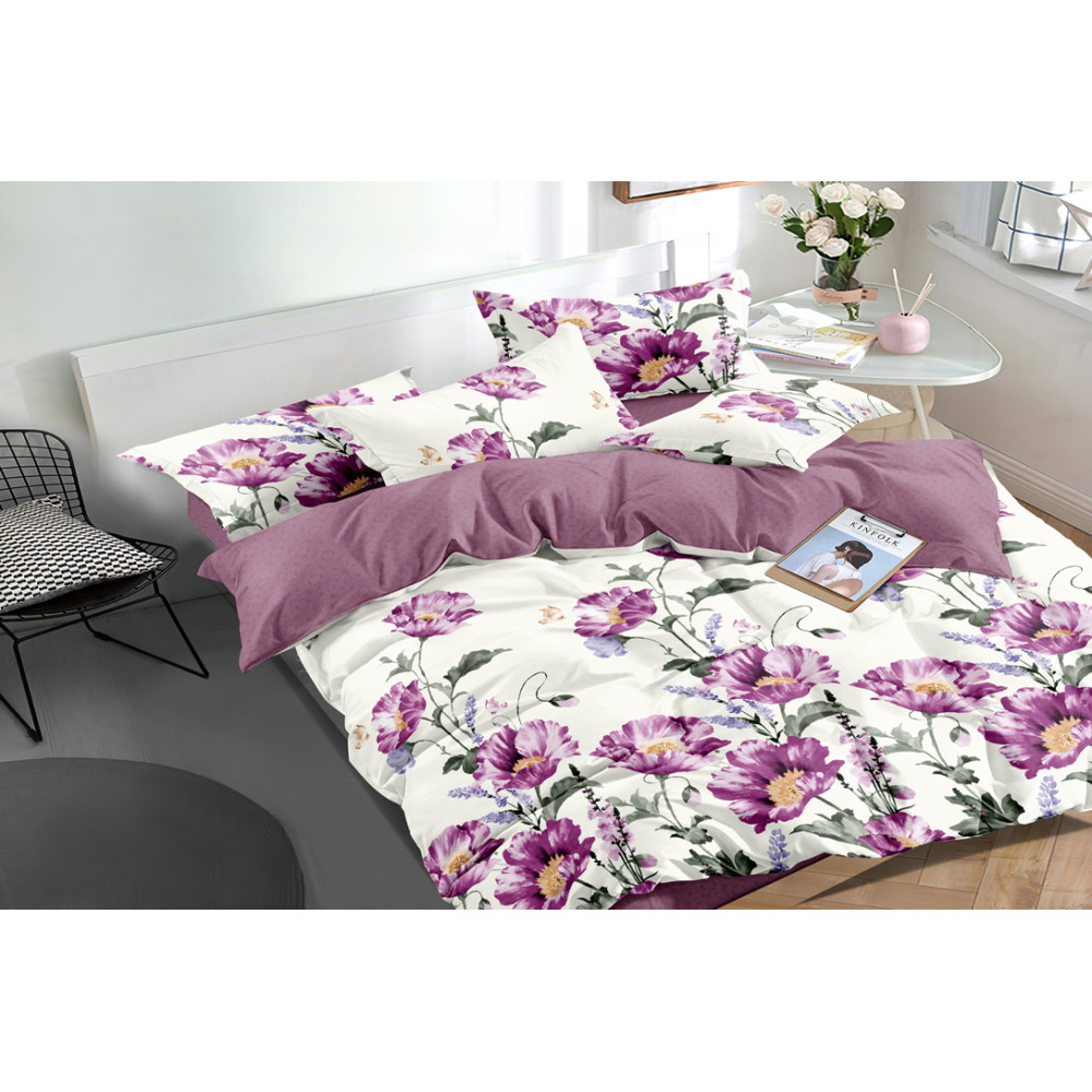 Комлект наволочек Purple flowers SoundSleep сатин 40х60 см