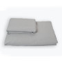 Duvet cover with zipper SoundSleep Shine satin light gray 160x220 cm 