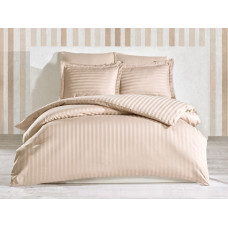 Комплект постельного белья Stripe Beige SoundSleep сатин-страйп бежевый полуторный