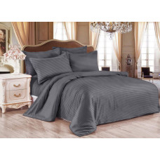 Bed linen set SoundSleep satin-stripe Steel euro