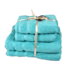 Terry towel set Homely Aguarelle TM SoundSleep turquoise 500g