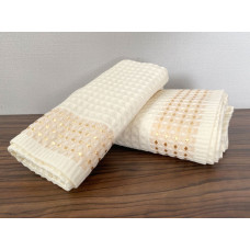 Waffle towel kitchen SoundSleep Gem milk 40x70 cm