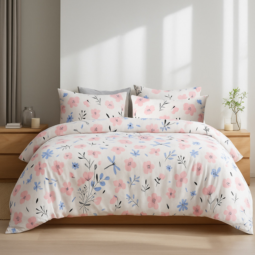 Flannel pillowcase SoundSleep Blossom 50x70 cm White (2800004996839)