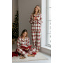 Women's flannel pajamas Cоzy White SoundSleep White-red cell S (2800005002058)
