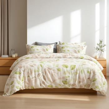 Duvet cover SoundSleep Flanel Floral 200x220 cm white-beige (2800004996778)