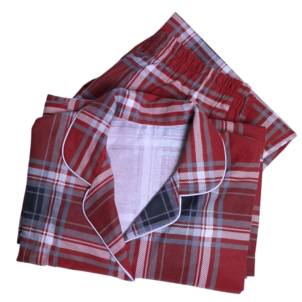 Мужская пижама фланелевая SoundSleep Flanel Cоzy Red фланель клетка красная L/XL (2800005001907)