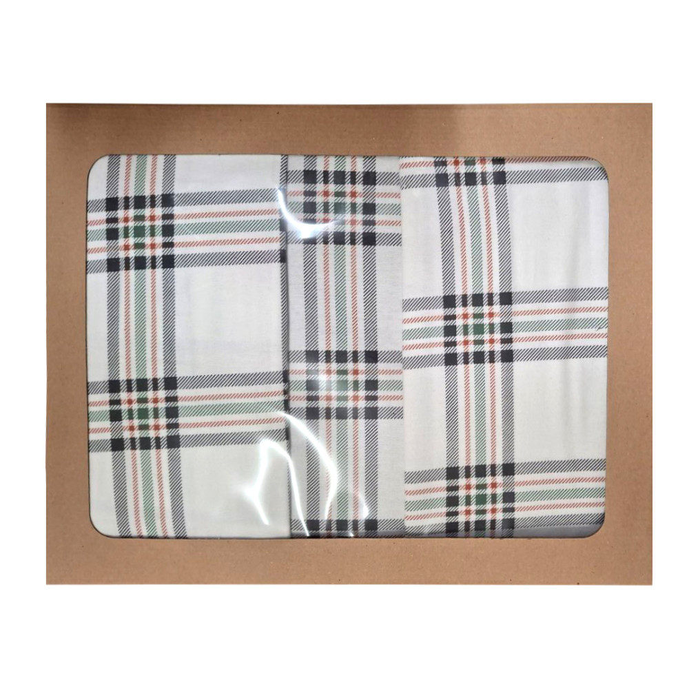 Bedding set SoundSleep Flanel Cоzy Combi single 160x215 cm white-green (2800004977616)