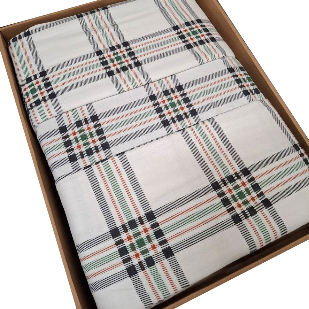 Bedding set SoundSleep Flanel Cоzy Combi single 160x215 cm white-green (2800004977616)