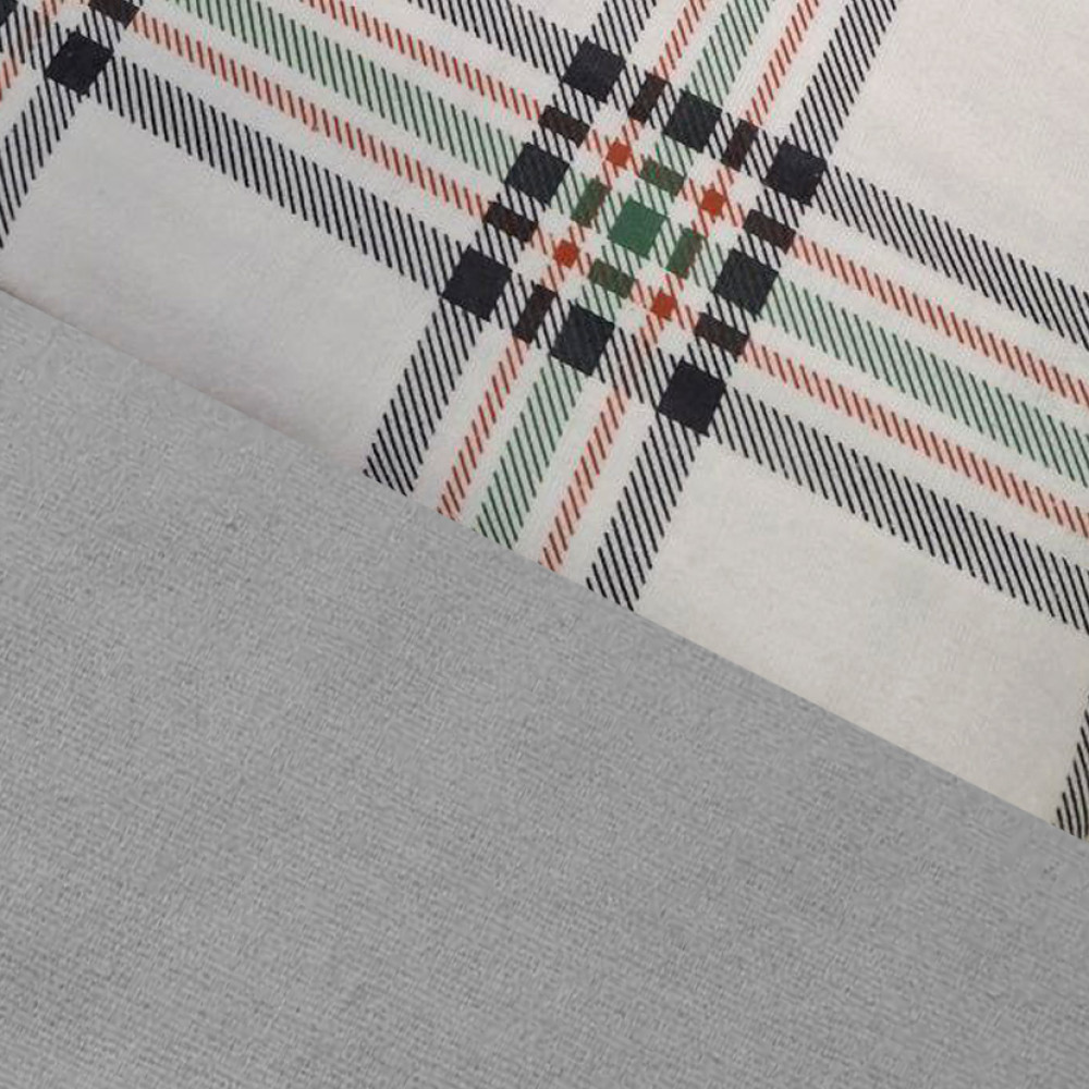 Bedding set SoundSleep Flanel Cоzy Combi single 160x215 cm white-green (2800004977616)