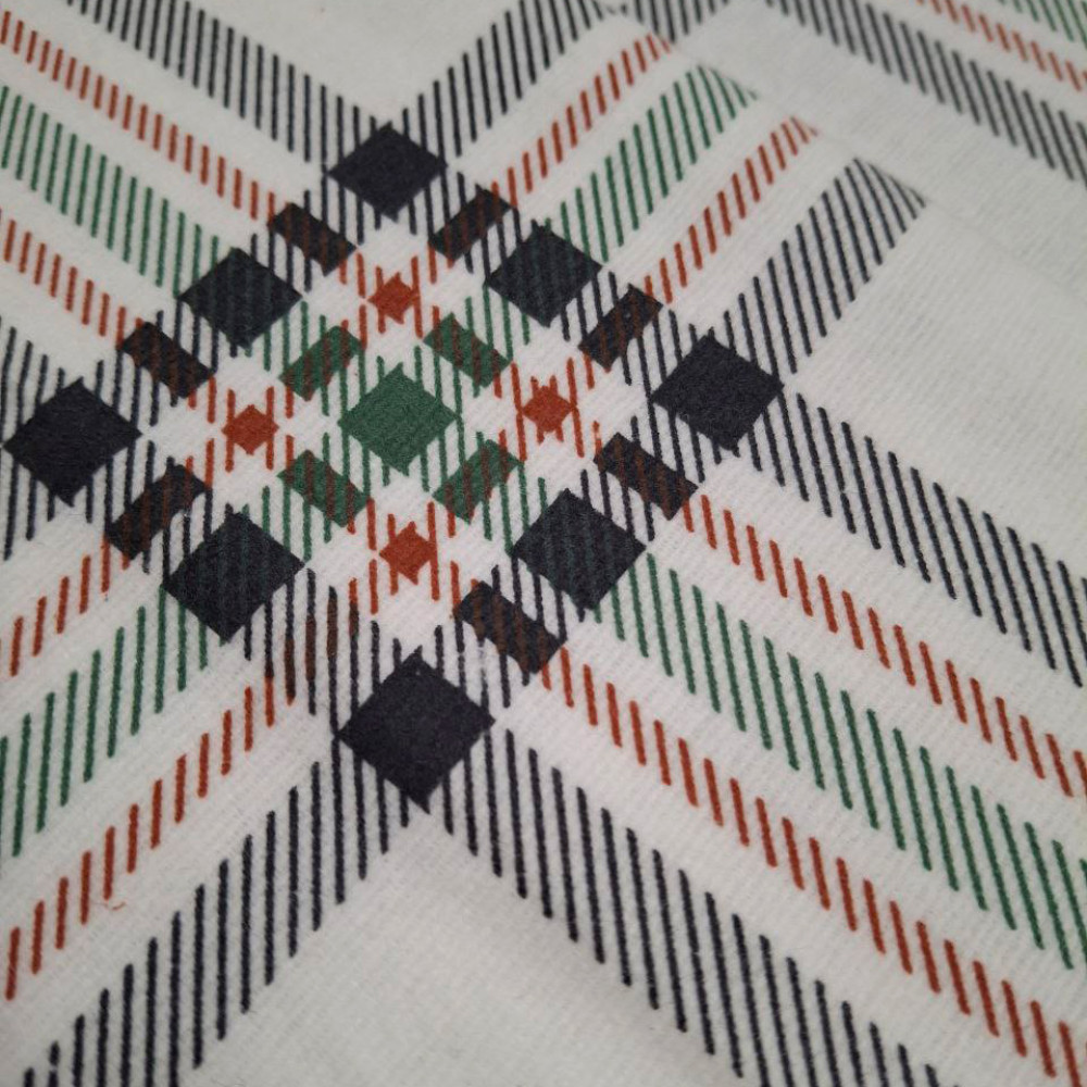 Bedding set SoundSleep Flanel Cоzy Combi single 160x215 cm white-green (2800004977616)