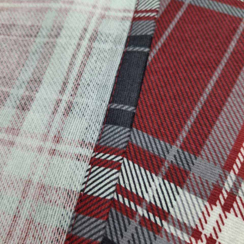 Комплект постельного белья SoundSleep Flanel Cоzy Red двуспальный евро 200х220 см фланель клетка красная (2800004977470)