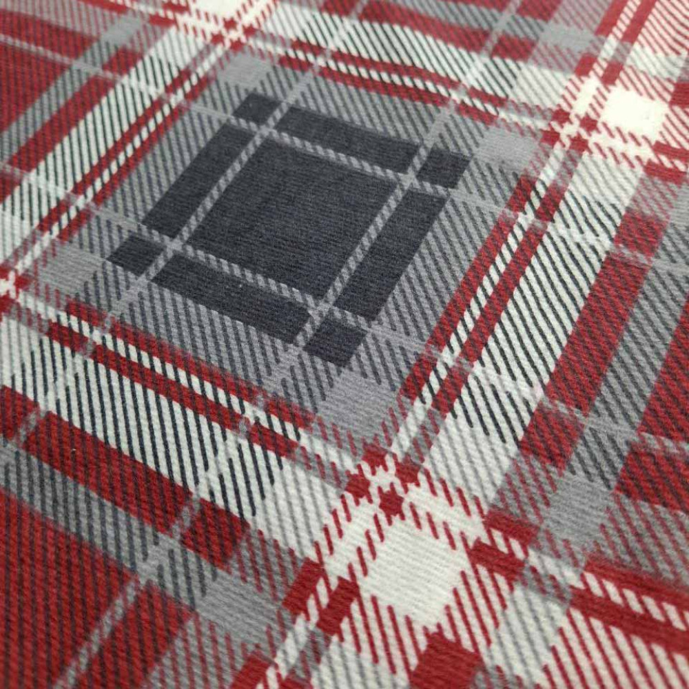 Комплект постельного белья SoundSleep Flanel Cоzy Red двуспальный евро 200х220 см фланель клетка красная (2800004977470)