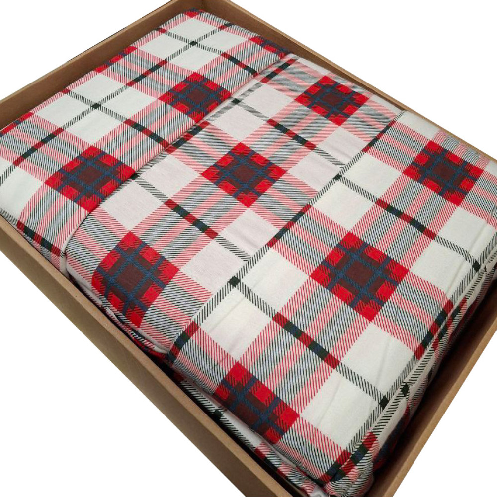 Bedding set SoundSleep Flanel Cоzy White single 160x215 cm white-red (2800004977548)