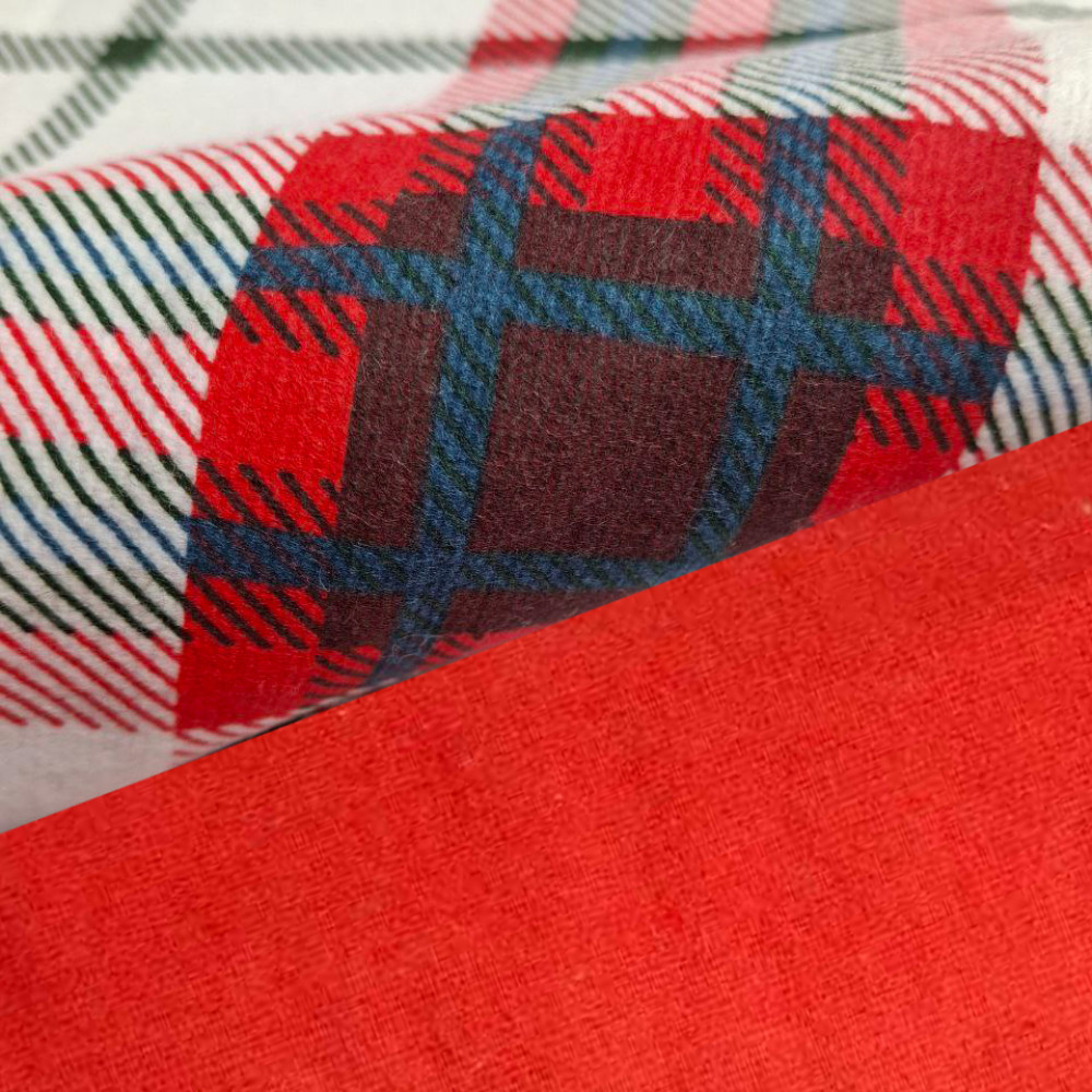 Bedding set SoundSleep Flanel Cоzy White single 160x215 cm white-red (2800004977548)