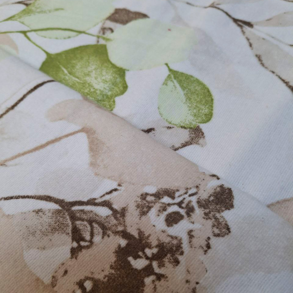 Bedding set SoundSleep Flanel Floral single 160x215 cm white-beige (2800004977654)
