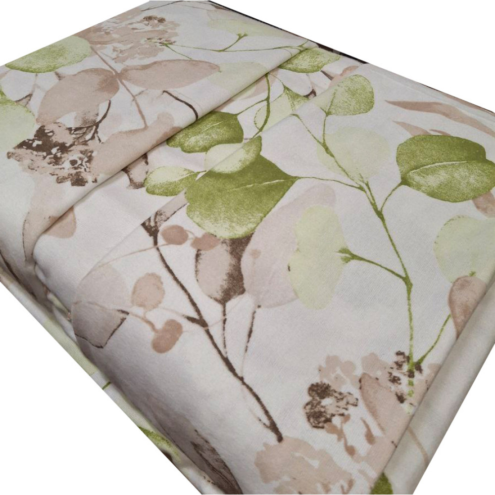 Bedding set SoundSleep Flanel Floral single 160x215 cm white-beige (2800004977654)