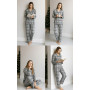 Women's flannel pajamas Cоzy Grey SoundSleep gray cell S (2800005001976)