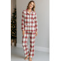 Women's flannel pajamas Cоzy White SoundSleep White-red cell S (2800005002058)