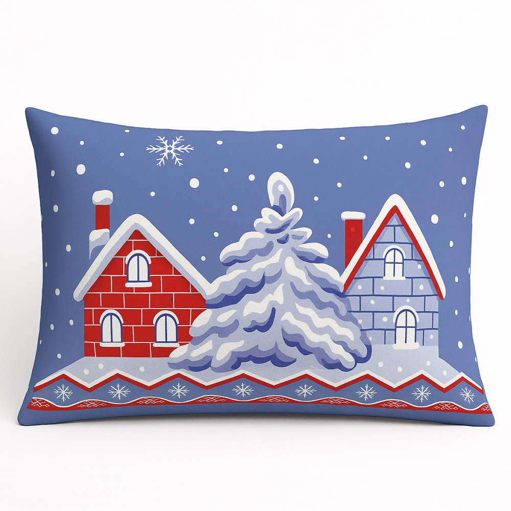 Decorative pillowcase SoundSleep Winter The warmth of winter dreams 50x70 cm calico blue (2800004904612)