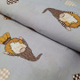 Decorative pillowcase SoundSleep Gnoms The warmth of winter dreams 70x70 cm calico light-grey (2800004904261)