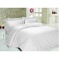 Комплект постельного белья SoundSleep Stripes сатин-жаккард евро White