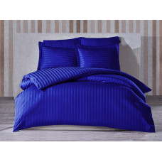 Set of pillowcases Stripe Sense satin-stripe SoundSleep dark blue 50x70 cm 