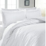Pillowcase earbuds SoundSleep hotel satin stripe white 50x70 cm
