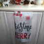 SoundSleep Merry Christmas waffle kitchen towel 45x60 cm gray-red (2800004667210)