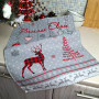 Kitchen towel SoundSleep Winter Mood Christmas waffle 45x60 cm gray-red (2800004667227)