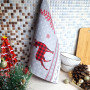 Kitchen towel SoundSleep Winter Mood Christmas waffle 45x60 cm gray-red (2800004667227)