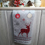 Kitchen towel SoundSleep Winter Mood Christmas waffle 45x60 cm gray-red (2800004667227)