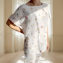 Women's pajamas with pants SoundSleep Muslin Flowers muslin L/XL white (2800004590495)