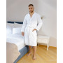 Готельний махровий халат Кімоно Crystal SoundSleep білий унісекс S-M
