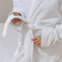 Отельный махровый велюровый халат SHAWL SoundSleep шаль белый размер S