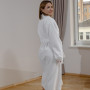 Отельный махровый велюровый халат SHAWL SoundSleep шаль белый размер XL