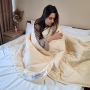 Blanket SoundSleep Pure demi-season microfiber 200x220 milk (2800004642934)