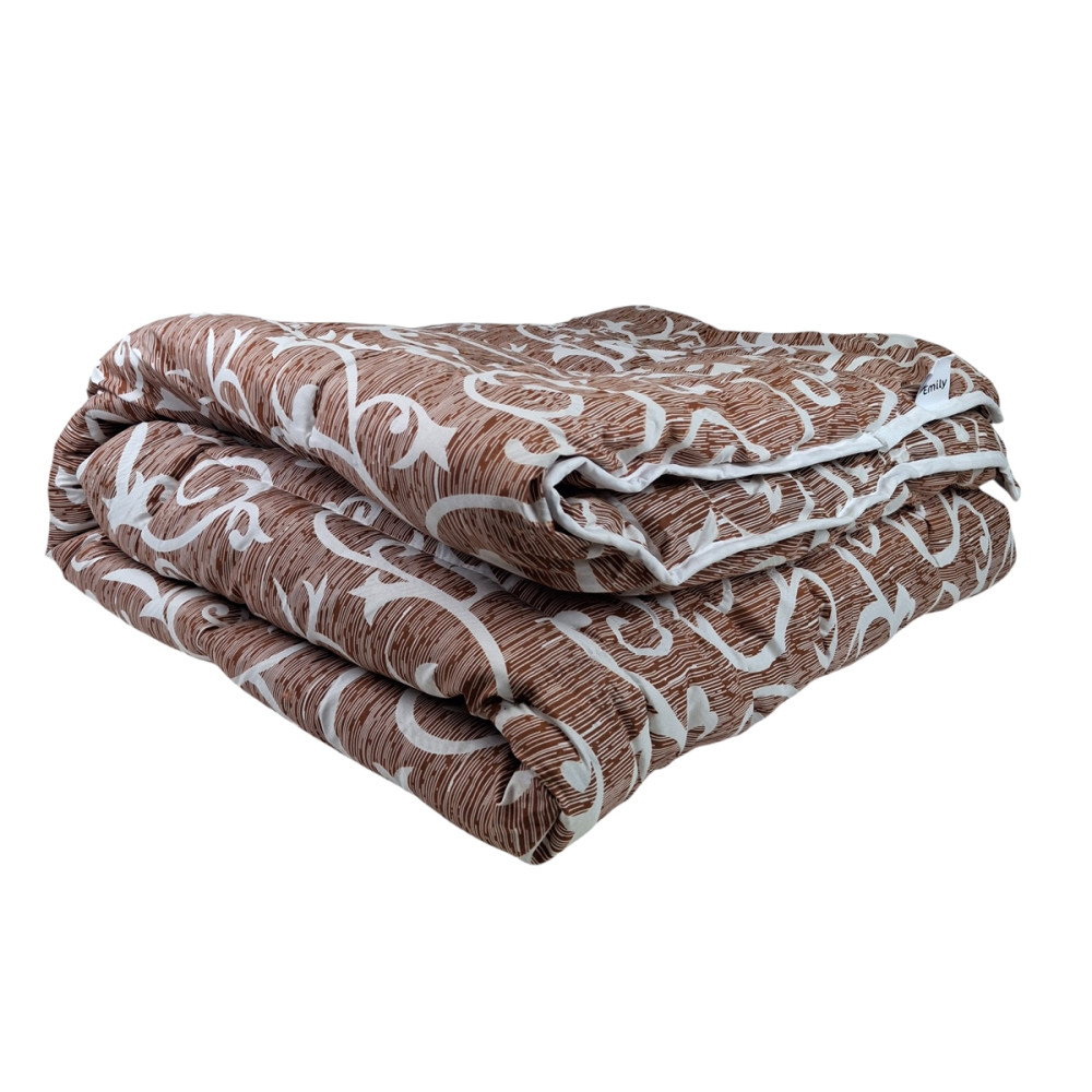  Emily Lamb monogram demi-season woolen blanket 155x210 cm brown-beige (2800004733311)