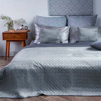 Bedspread SoundSleep Tenderness Quilted Velour 220x240 cm Gray (94396546)