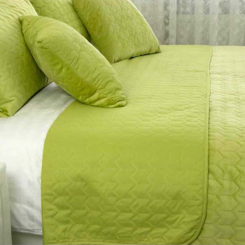 Bedspread SoundSleep Tenderness Quilted Velour 200x220 cm Olive (2800004482028)